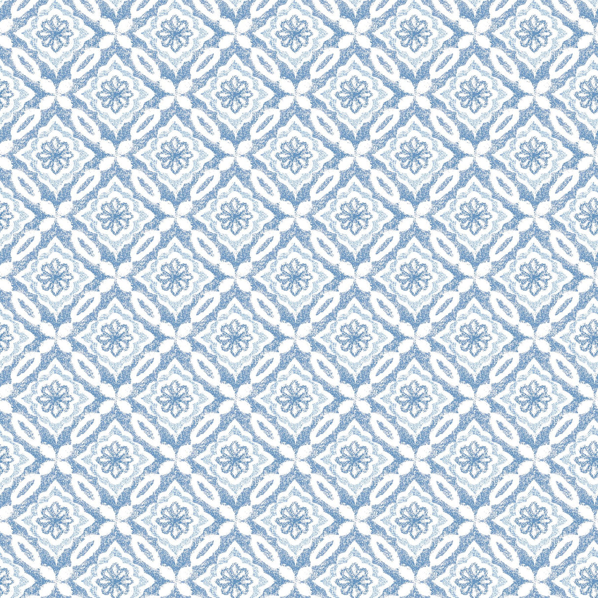 Hugson Blue Quilted Damask Wallpaper with Geometric Diamond Motif - Chesapeake 3122-10702