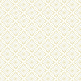 Hugson Yellow Quilted Damask Wallpaper with Geometric Floral Pattern - Brewster 3122-10703