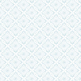 Hugson Teal Quilted Damask Wallpaper with Geometric Floral Pattern, Farmhouse Style - Chesapeake 3122-10704