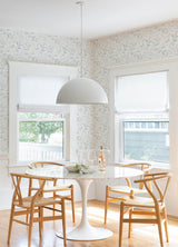 Tinker Light Blue Woodland Botanical Wallpaper with Farmhouse Leaves Motif - Chesapeake 3122-11112
