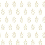 Ervic Leaf Block Print Neutral Wallpaper with Scandinavian Botanical Motif - Brewster 3122-11305