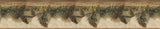 Pine Hill Chestnut Branches Border Wallpaper in Chestnut with Botanical Country Pinecone Motif - Chesapeake 3123-01632