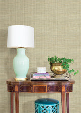 Kent Seafoam Faux Grasscloth Woven Wallpaper with Coastal Graphic Texture - Chesapeake 3123-01694