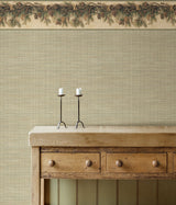 Kent Seafoam Faux Grasscloth Woven Wallpaper with Coastal Graphic Texture - Chesapeake 3123-01694