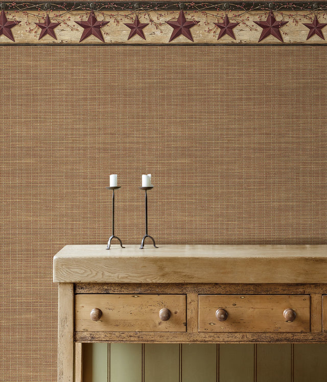 Kent Red Woven Faux Grasscloth Wallpaper - Chesapeake 3123-01695