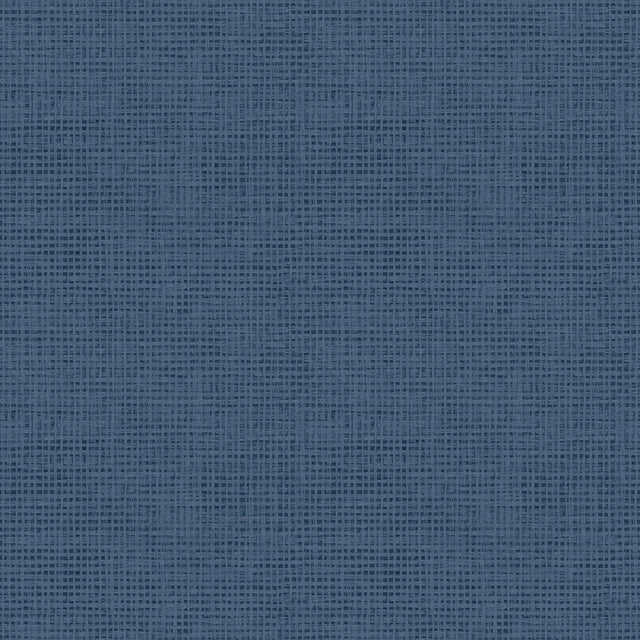 Nimmie Navy Basketweave Blue Wallpaper with Coastal Texture Pattern - Brewster 3123-10002