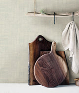 Nimmie Khaki Basketweave Wallpaper with Coastal Texture Pattern - Chesapeake 3123-10006