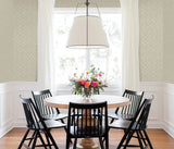 Kaliko Green Wood Herringbone Wallpaper with Farmhouse Tile Graphic Pattern - Chesapeake 3123-10104
