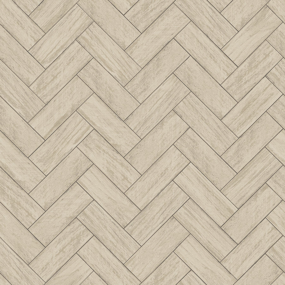 Kaliko Taupe Wood Herringbone Wallpaper with Raised Ink Texture - Chesapeake 3123-10105