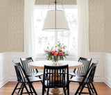 Kaliko Taupe Wood Herringbone Wallpaper with Raised Ink Texture - Chesapeake 3123-10105