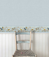 Gump Light Blue Faux Grasscloth Wallpaper with Textured Woven Look - Chesapeake 3123-10202