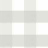 Amos Grey Gingham Wallpaper with Plaid Graphic Pattern, Farmhouse Style - Chesapeake 3123-12531