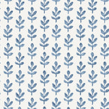 Whiskers Blue Leaf Wallpaper with Scandinavian Botanical Motif - Chesapeake 3123-13841
