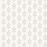 Whiskers Light Grey Leaf Wallpaper with Farmhouse Botanical Pattern - Chesapeake 3123-13842