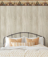 Caring Candles Red Country Border with Rustic Candles, Stars and Berry Motif - Chesapeake 3123-2281