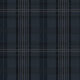 Austin Navy Plaid Wallpaper with Country Plaid Pattern - Chesapeake 3123-330213
