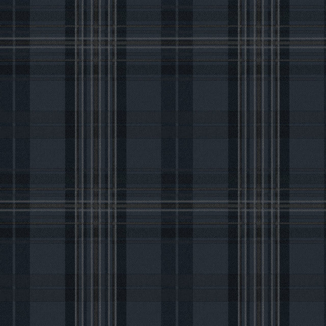 Austin Navy Plaid Wallpaper with Country Plaid Pattern - Chesapeake 3123-330213