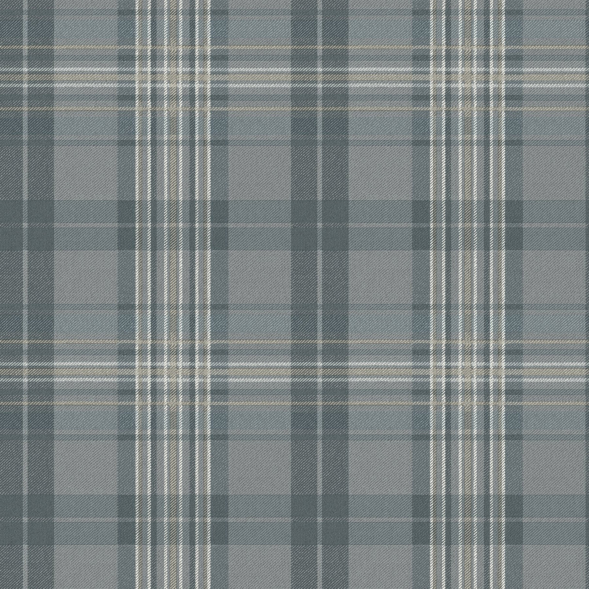 Austin Slate Plaid Wallpaper with Country Plaids Pattern - Chesapeake 3123-330214