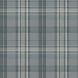 Austin Slate Plaid Wallpaper with Country Plaids Pattern - Chesapeake 3123-330214