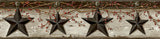 Ennis Black Rustic Barn Star Wallpaper Border by Chesapeake - RJ44601