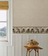 Fisher Sage Outhouse Sage and Tan by Chesapeake Country Novelty Prepasted Non Woven Blend Wallpaper Border 6.8 in x 15 ft - RJ50321