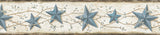 Blue Heritage Tin Star Wallpaper Border Blue by Chesapeake - RJ65366