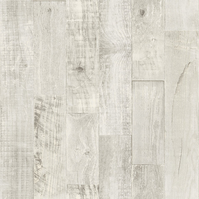 Chebacco Grey Wood Planks Wallpaper with Raised Ink Texture - Chesapeake 3124-12694