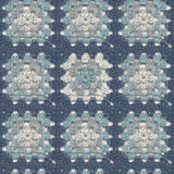 Maud Blue Crochet Geometric Wallpaper with Eclectic Abstract Pattern - Brewster 3124-13864