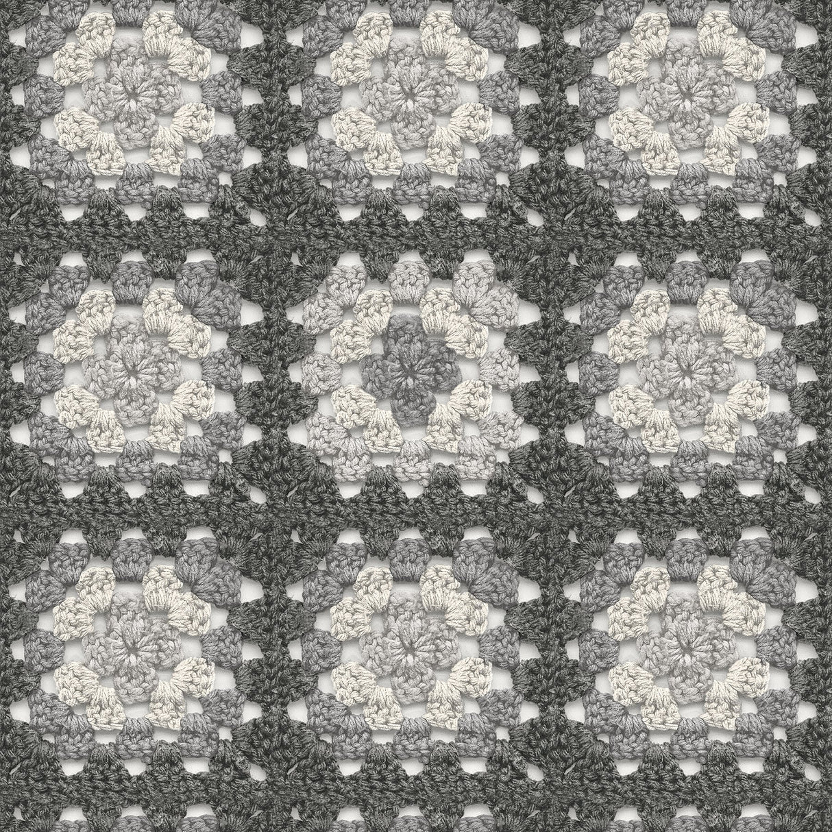 Maud Grey Crochet Geometric Wallpaper with Eclectic Abstract Geometric Pattern - Chesapeake 3124-13865