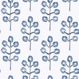 Plum Tree Blue Botanical Wallpaper with Bohemian Trees Motif - Chesapeake 3124-13874