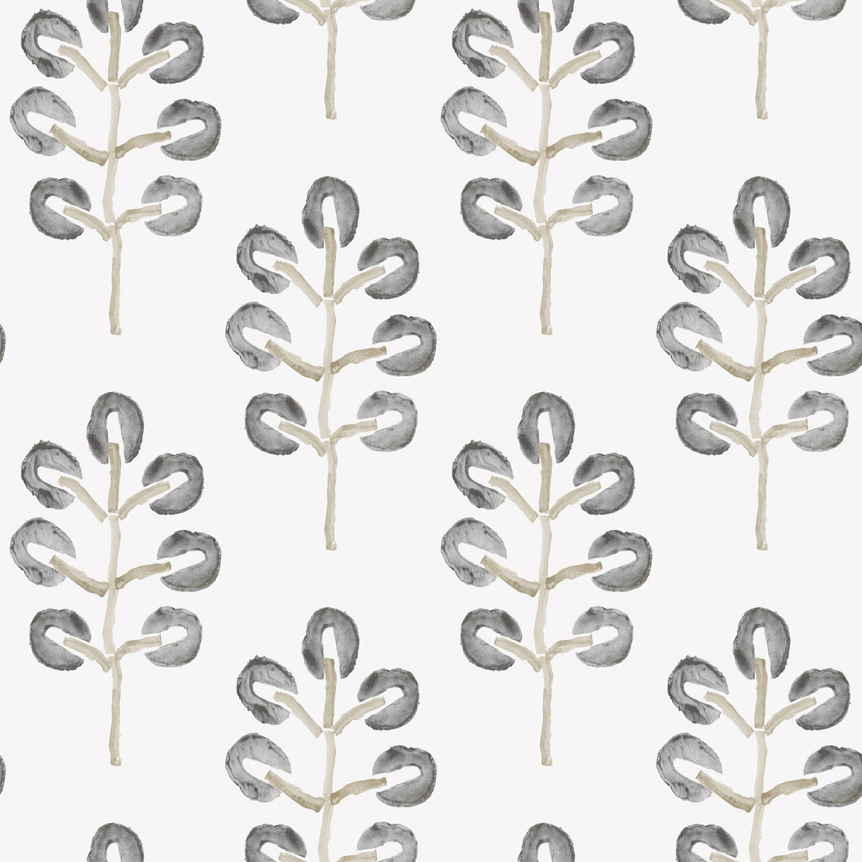Plum Tree Black Botanical Wallpaper with Bohemian Trees Pattern - Chesapeake 3124-13875