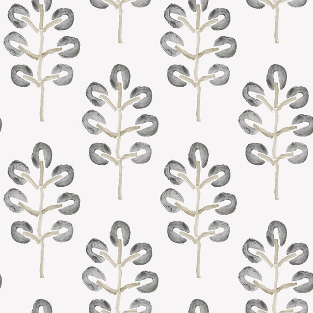 Plum Tree Black Botanical Wallpaper with Bohemian Trees Pattern - Chesapeake 3124-13875