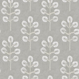 Plum Tree Grey Botanical Wallpaper with Block-Print Tree Motif - Chesapeake 3124-13876