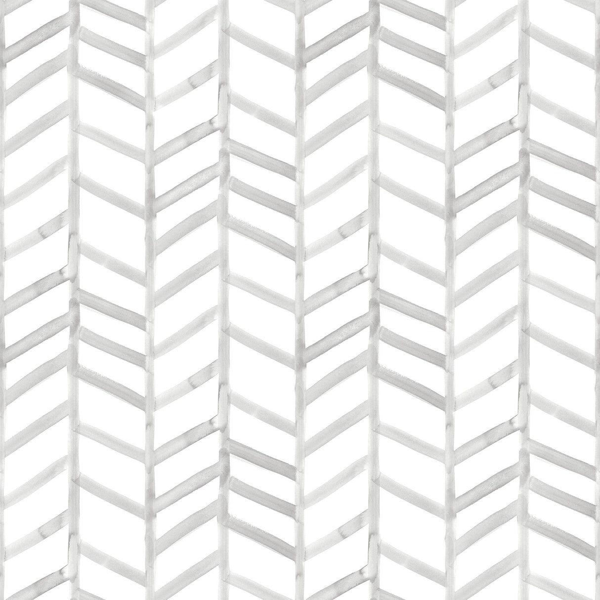 Fletching Grey Geometric Wallpaper with Watercolor Chevron Motif - Chesapeake 3124-13922