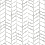 Fletching Grey Geometric Wallpaper with Watercolor Chevron Motif - Chesapeake 3124-13922