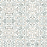Concord Coral Medallion Wallpaper with Bohemian Abstract Medallions - Chesapeake 3124-13961