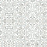 Concord Aqua Medallion Wallpaper with Bohemian Abstract Medallions - Chesapeake 3124-13963