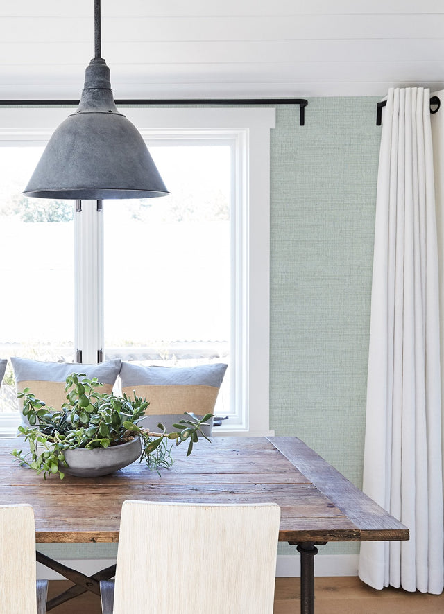 Solitude Teal Distressed Texture Wallpaper with Raised Ink Textured Abstract - Chesapeake 3124-13982