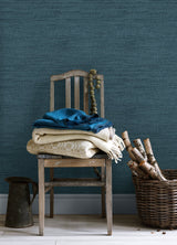 Solitude Navy Distressed Texture Wallpaper with Raised Ink - Chesapeake 3124-13984