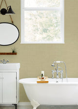 Solitude Honey Distressed Texture Wallpaper with Raised Ink Woven Look - Chesapeake 3124-13986