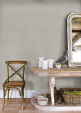 Agave Grey Faux Grasscloth Wallpaper with Textured Faux Woven Pattern, Traditional Style - Chesapeake 3124-24279