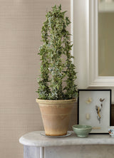 Spinnaker Peach Netting Wallpaper with Fabric Texture Motif - Chesapeake 3125-71052