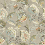 Bohemian Taupe Jacobean Wallpaper with Botanical Jacobean Motif - Chesapeake 3125-72301