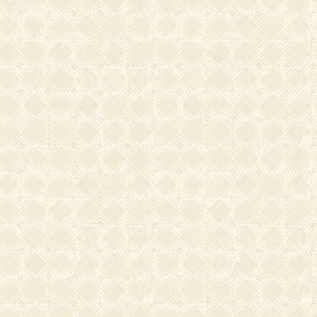 Button Block Taupe Geometric Wallpaper with Farmhouse Geometrics Pattern - Chesapeake 3125-72307