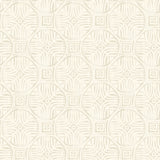 Sandee Dove Medallion Neutral Wallpaper with Modern Graphic Medallions - Chesapeake 3125-72311