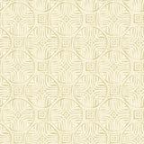 Sandee Butter Medallion Wallpaper with Modern Graphic Medallions - Chesapeake 3125-72312