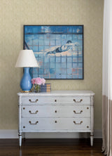 Sandee Butter Medallion Wallpaper with Modern Graphic Medallions - Chesapeake 3125-72312