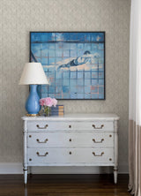 Sandee Grey Medallion Wallpaper with Modern Graphic Medallions - Chesapeake 3125-72313