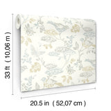 Malmo Multicolor Trail Wallpaper with Birds Farmhouse Sure Strip - Chesapeake 3125-72318