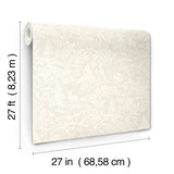 Alrick Dove Forest Venture Wallpaper with Woodland Animal Silhouette in Off-White - Brewster 3125-72320